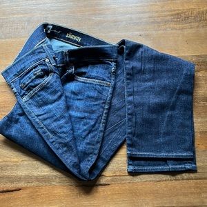 Mens 7s Jeans - Slimmy cut, size 32, dark wash